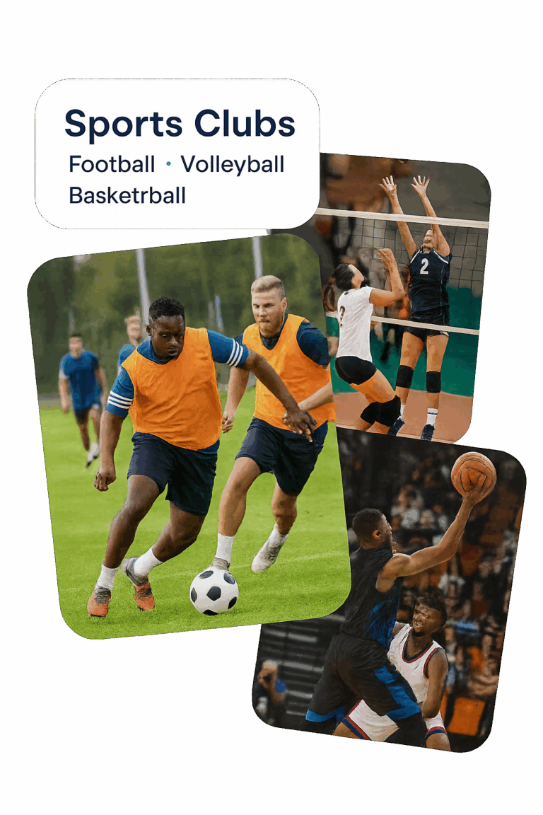Athletes from football, volleyball, and basketball during training sessions – sports clubs using modern performance tools