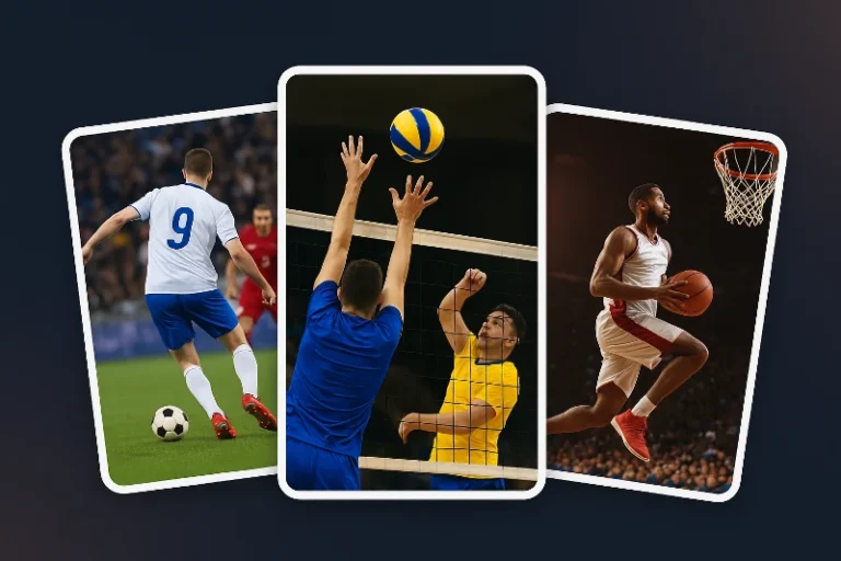 Athletes from different sports representing innovation and technology in European sports.
